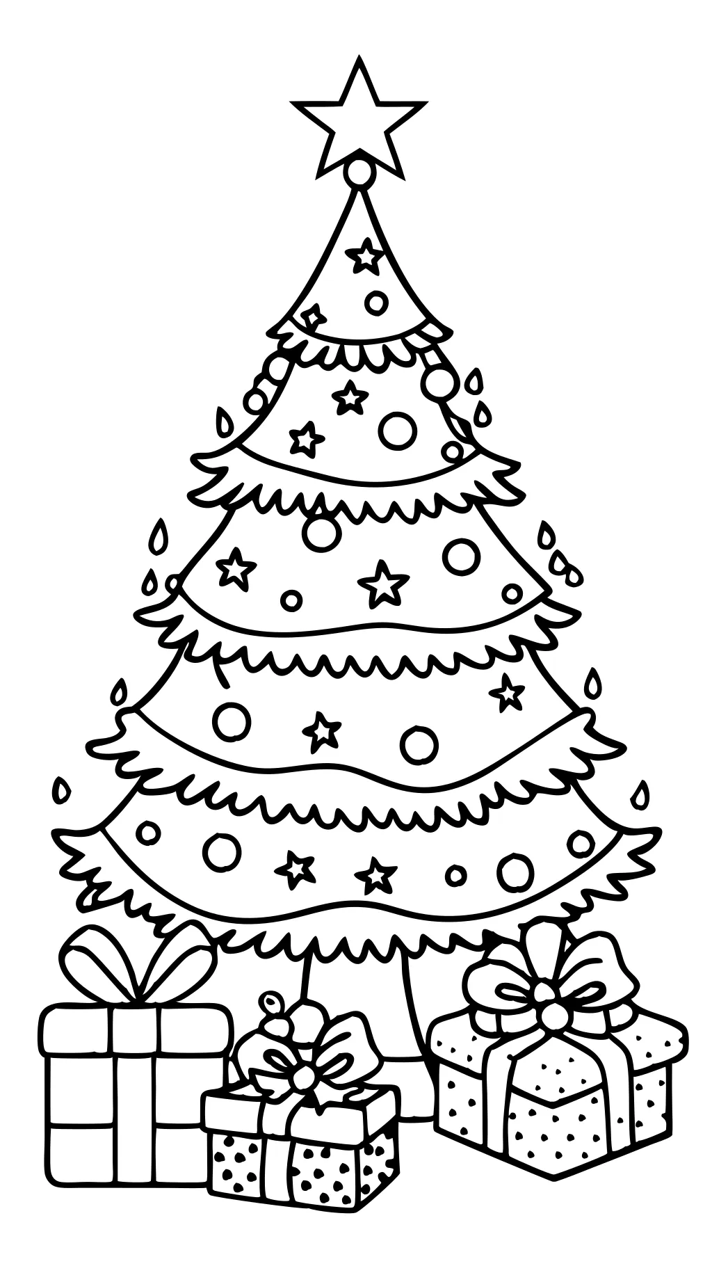 coloring page christmas tree